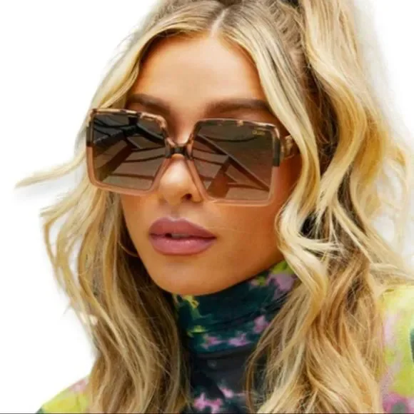 Quay Women’s Black & Gold “Almost Ready” Square Frame Polarized Sunglasses Quay Australia | Accessories | Quay Almost Ready Sunglasses  main image 4